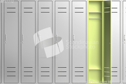 Image of Unique green metal locker