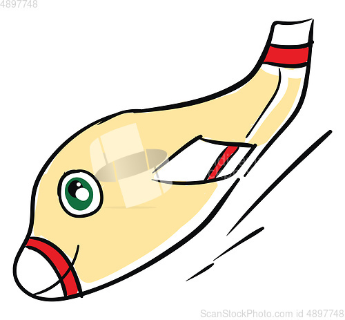 Image of Happy plane, vector or color illustration.