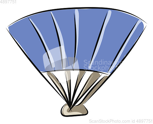 Image of Hand fan, vector or color illustration.