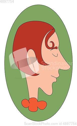 Image of Green profile, vector or color illustration.
