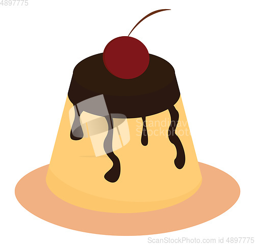 Image of Image of cake - ice cream cake, vector or color illustration.