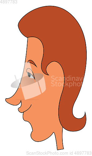 Image of Image of boy smiling, vector or color illustration.