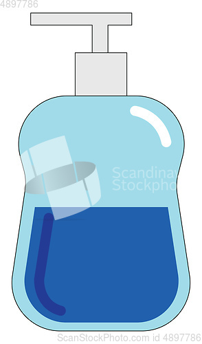 Image of liquid soap bottle, vector or color illustration.