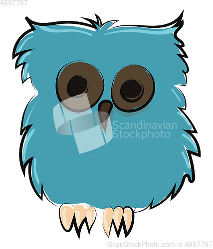 Image of Nightmare bird owl, vector or color illustration.