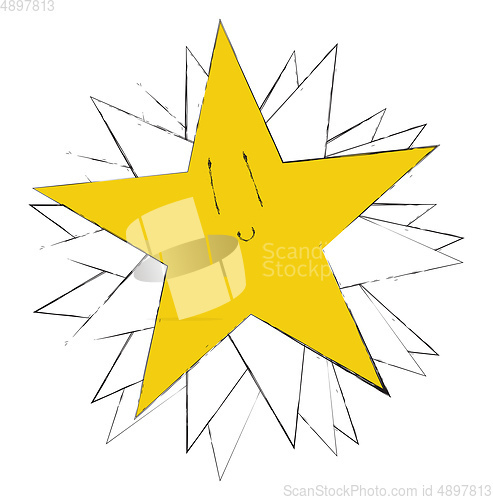 Image of Rising star, vector or color illustration.