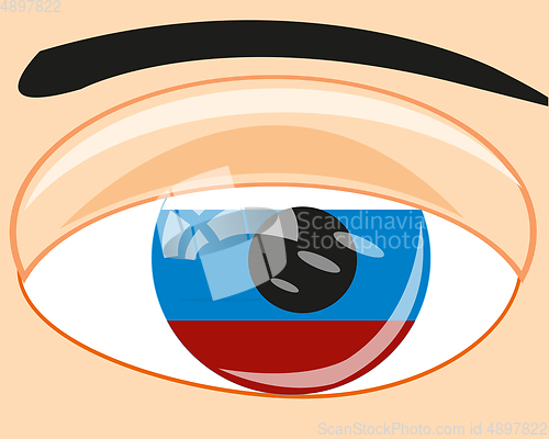 Image of Eye in colour of the flag to Russia