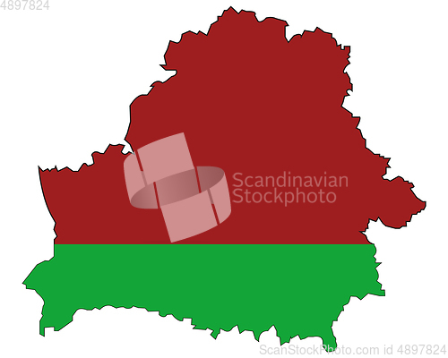 Image of State Belarus card in colour of the national flag