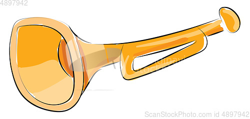 Image of Trumpet, vector or color illustration.