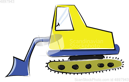 Image of Excavator, vector or color illustration.
