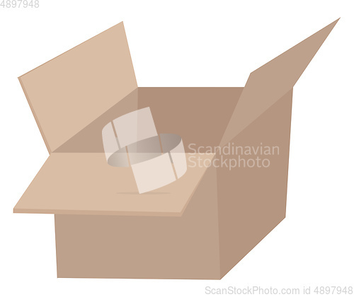 Image of Image of empty box - corrugated box, vector or color illustratio