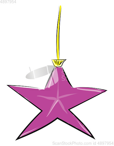 Image of Image of Christmas toy star, vector or color illustration.