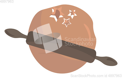 Image of Rolling pin, vector or color illustration.