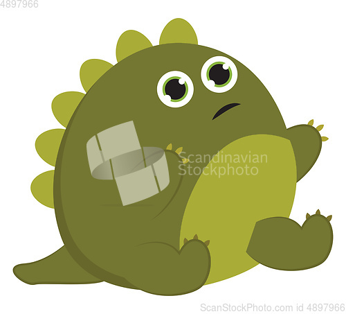 Image of Image of baby dinosaur, vector or color illustration.
