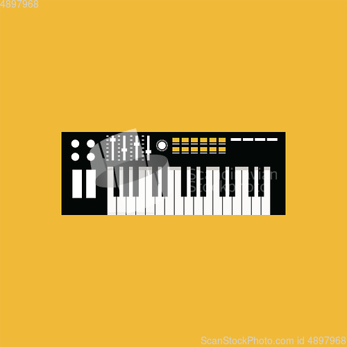 Image of Electronic piano, vector or color illustration.