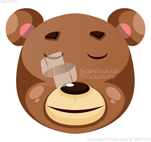 Image of Bear is feeling calm, illustration, vector on white background.