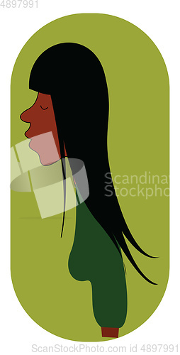 Image of Green blouse, vector or color illustration.