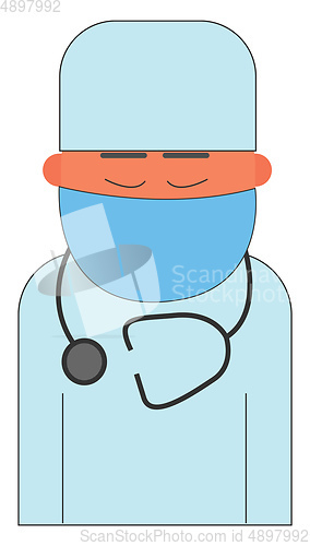 Image of Image of a doctor, vector or color illustration.