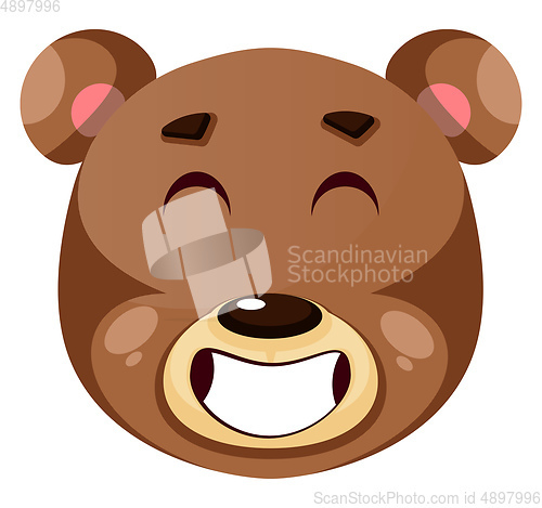 Image of Bear is feeling like a winner, illustration, vector on white bac