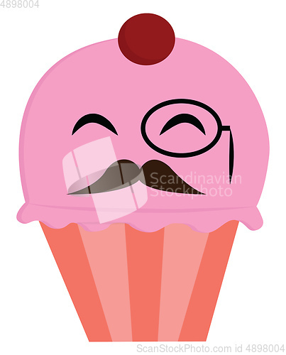 Image of Image of cupcake, vector or color illustration.