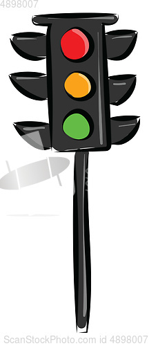 Image of Traffic lights, vector or color illustration.