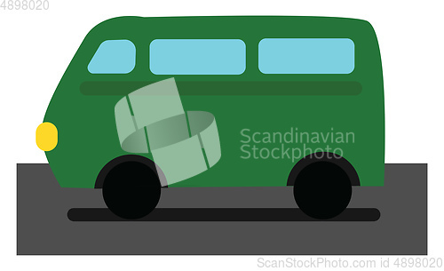 Image of Green car, vector or color illustration.