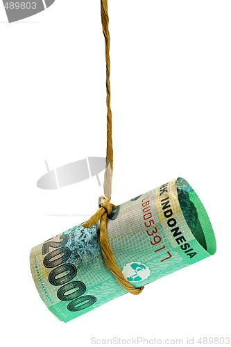 Image of Dangling Indonesian rupiah