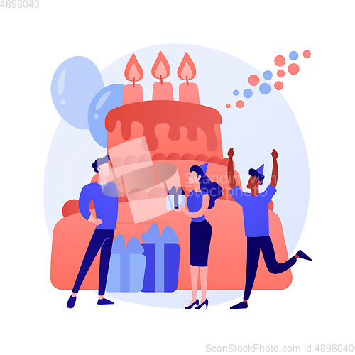 Image of Anniversary celebration vector concept metaphor