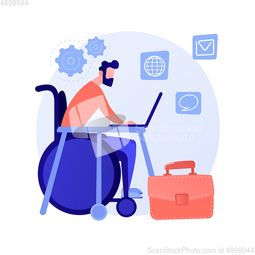 Image of Employment of people with disabilities vector concept metaphor