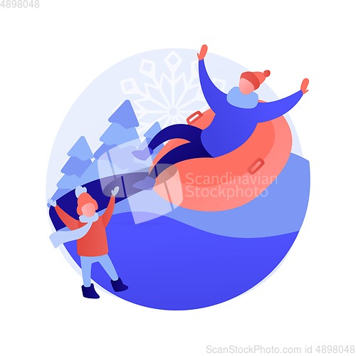 Image of Snow angel vector concept metaphor