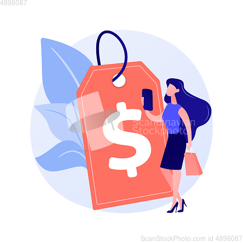 Image of Profitable pricing strategy vector concept metaphor