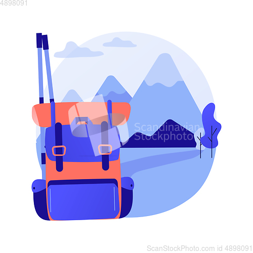 Image of Summer hiking vector concept metaphor