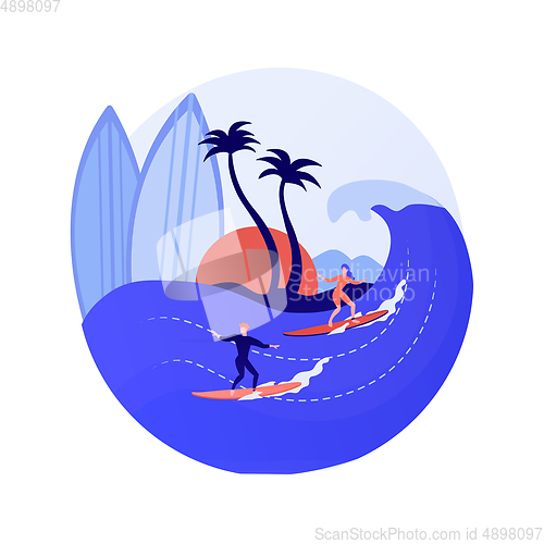 Image of Surfing school vector concept metaphor