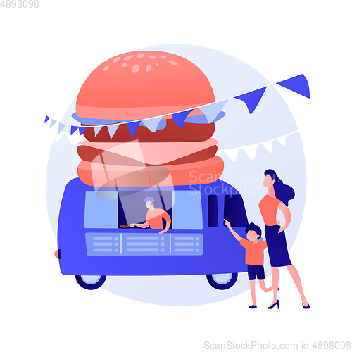 Image of Food truck vector concept metaphor