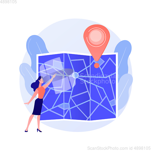 Image of Journey route planning vector concept metaphor