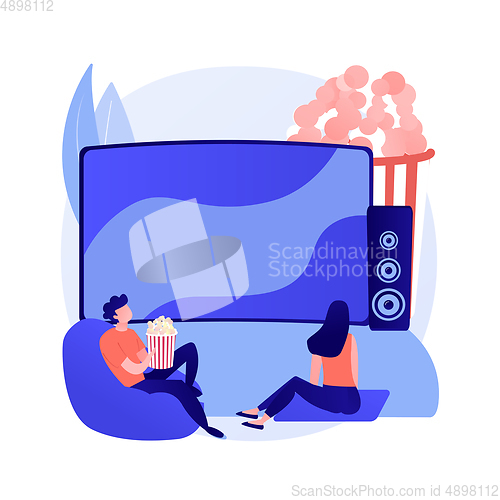 Image of Open air cinema vector concept metaphor