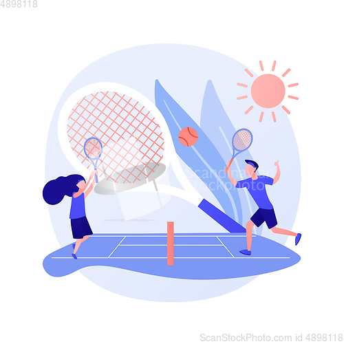 Image of Tennis camp vector concept metaphor