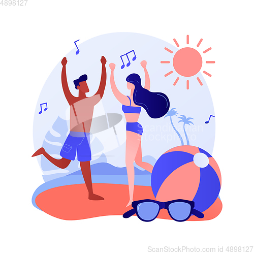 Image of Beach party vector concept metaphor