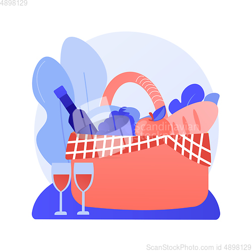 Image of Summer picnic vector concept metaphor