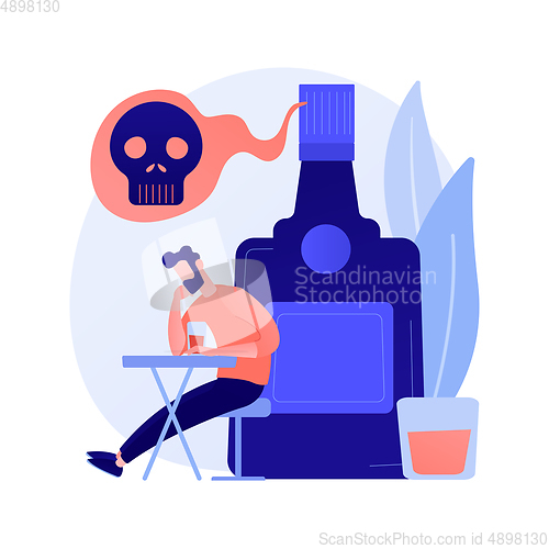 Image of Alcoholism vector concept metaphor