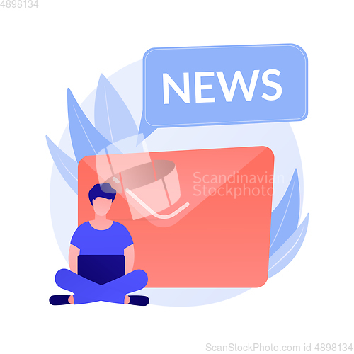 Image of Newsletter subscription vector concept metaphor