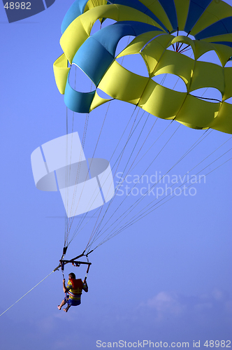 Image of Male parasailing