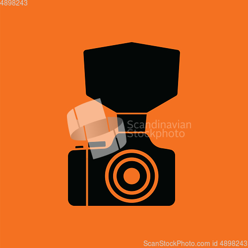 Image of Camera with fashion flash icon