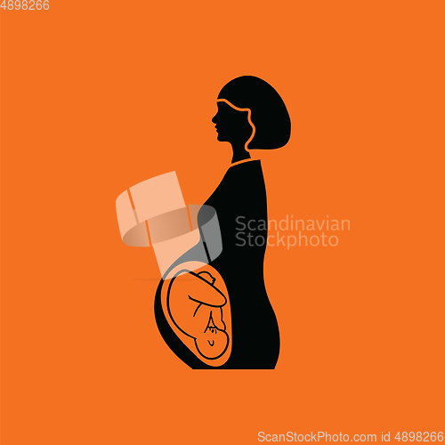 Image of Pregnant woman with baby icon