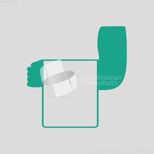 Image of Waiter hand with towel icon