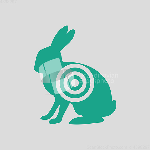Image of Hare silhouette with target  icon