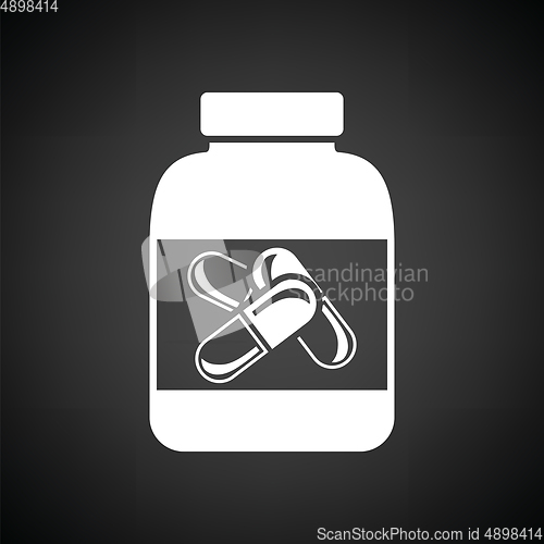 Image of Fitness pills in container icon