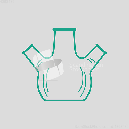 Image of Icon of chemistry round bottom flask with triple throat