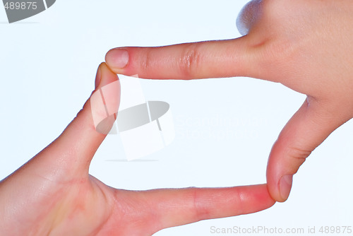 Image of Hands frame,clipping path included