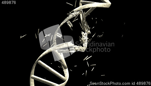 Image of DNA string,clipping path included
