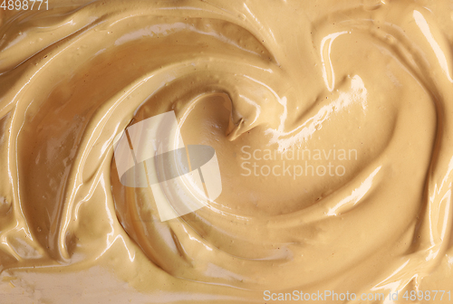 Image of whipped coffee caramel dessert background